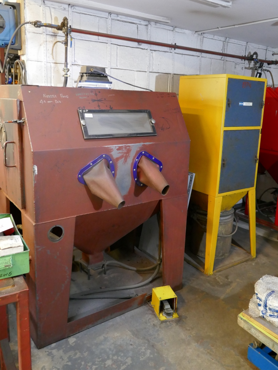 Shot Blast Cabinet with extractor. Now Sold.